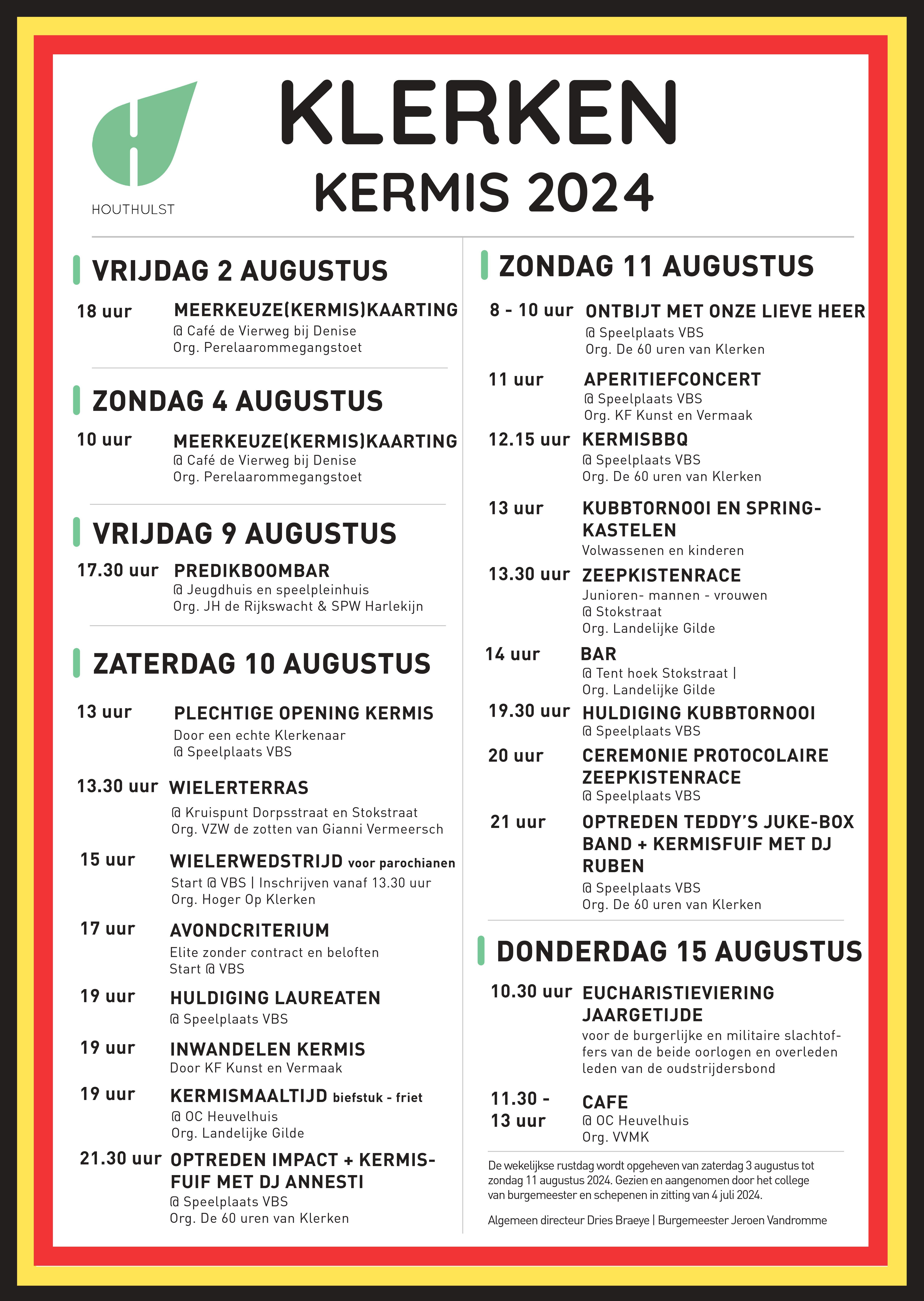 affiche Kermis Klerken